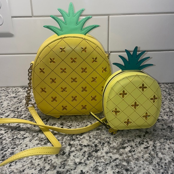 kate spade Handbags - Kate Spade NWT How Refreshing Pineapple Crossbody & Small Coin Purse
